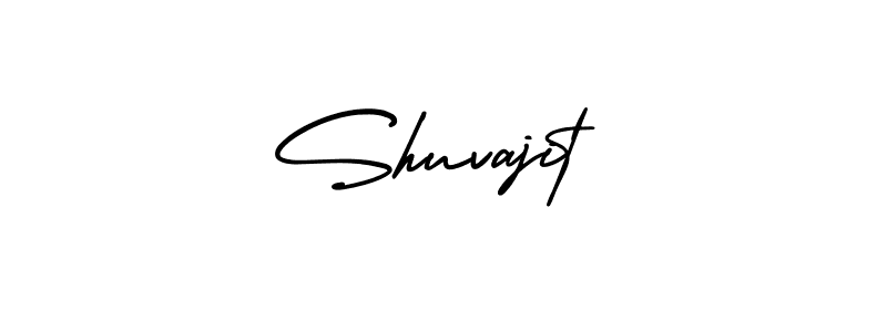 How to make Shuvajit name signature. Use AmerikaSignatureDemo-Regular style for creating short signs online. This is the latest handwritten sign. Shuvajit signature style 3 images and pictures png