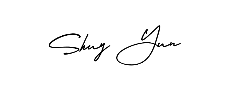 Best and Professional Signature Style for Shuy Yun. AmerikaSignatureDemo-Regular Best Signature Style Collection. Shuy Yun signature style 3 images and pictures png