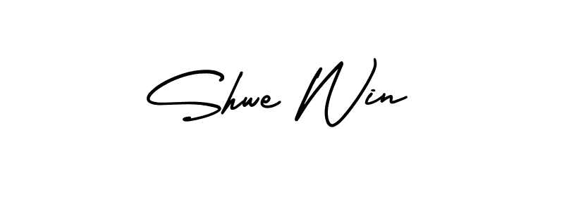 It looks lik you need a new signature style for name Shwe Win. Design unique handwritten (AmerikaSignatureDemo-Regular) signature with our free signature maker in just a few clicks. Shwe Win signature style 3 images and pictures png