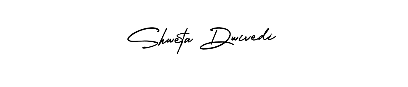 The best way (AmerikaSignatureDemo-Regular) to make a short signature is to pick only two or three words in your name. The name Shweta Dwivedi include a total of six letters. For converting this name. Shweta Dwivedi signature style 3 images and pictures png