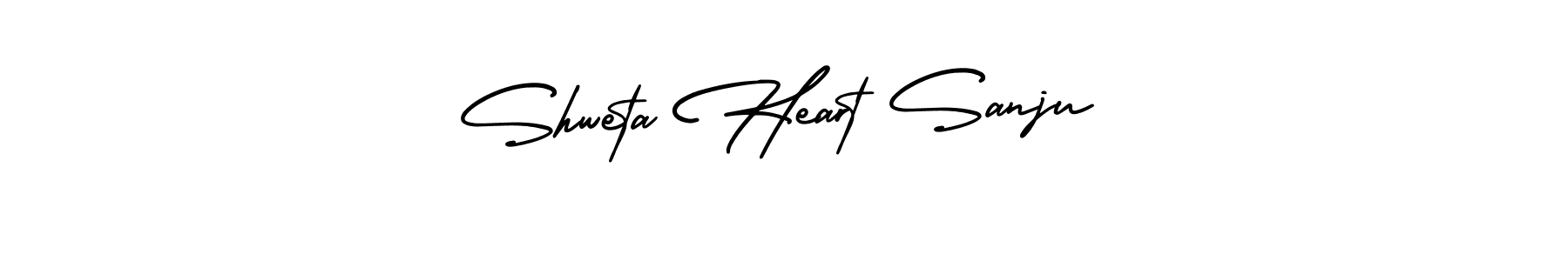 The best way (AmerikaSignatureDemo-Regular) to make a short signature is to pick only two or three words in your name. The name Shweta Heart Sanju include a total of six letters. For converting this name. Shweta Heart Sanju signature style 3 images and pictures png