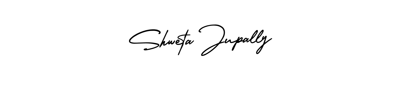 Make a short Shweta Jupally signature style. Manage your documents anywhere anytime using AmerikaSignatureDemo-Regular. Create and add eSignatures, submit forms, share and send files easily. Shweta Jupally signature style 3 images and pictures png