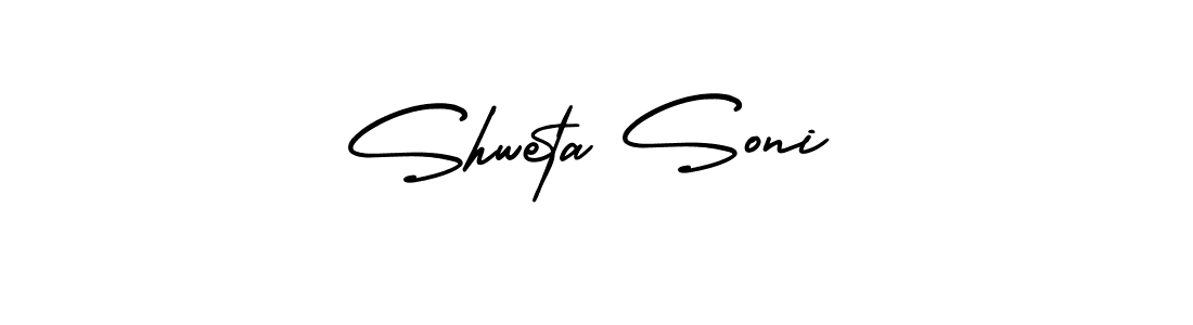 How to make Shweta Soni name signature. Use AmerikaSignatureDemo-Regular style for creating short signs online. This is the latest handwritten sign. Shweta Soni signature style 3 images and pictures png