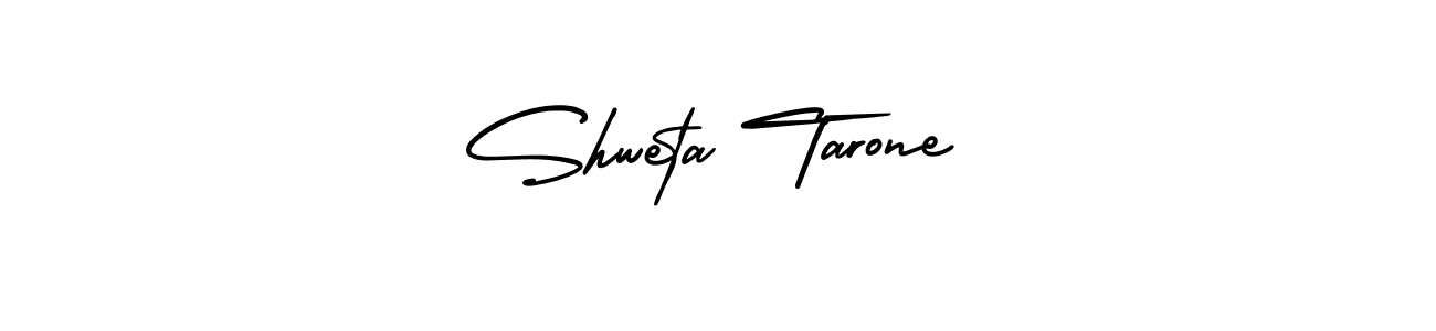 How to make Shweta Tarone name signature. Use AmerikaSignatureDemo-Regular style for creating short signs online. This is the latest handwritten sign. Shweta Tarone signature style 3 images and pictures png