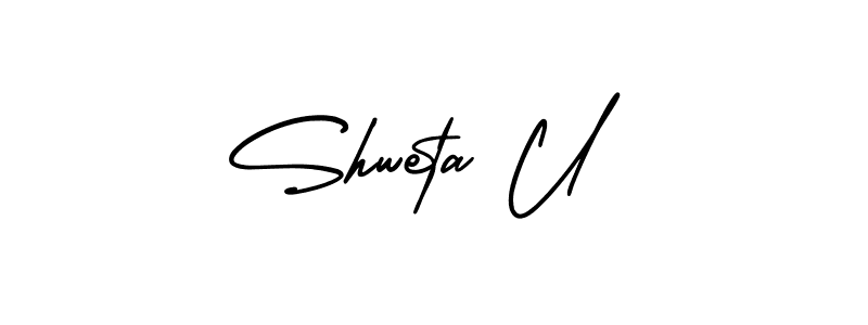 How to Draw Shweta U signature style? AmerikaSignatureDemo-Regular is a latest design signature styles for name Shweta U. Shweta U signature style 3 images and pictures png