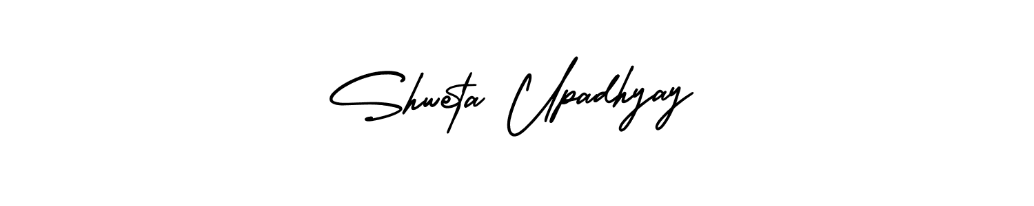 Shweta Upadhyay stylish signature style. Best Handwritten Sign (AmerikaSignatureDemo-Regular) for my name. Handwritten Signature Collection Ideas for my name Shweta Upadhyay. Shweta Upadhyay signature style 3 images and pictures png