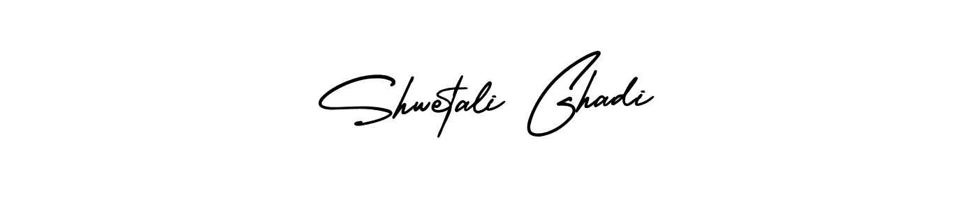 How to make Shwetali Ghadi name signature. Use AmerikaSignatureDemo-Regular style for creating short signs online. This is the latest handwritten sign. Shwetali Ghadi signature style 3 images and pictures png