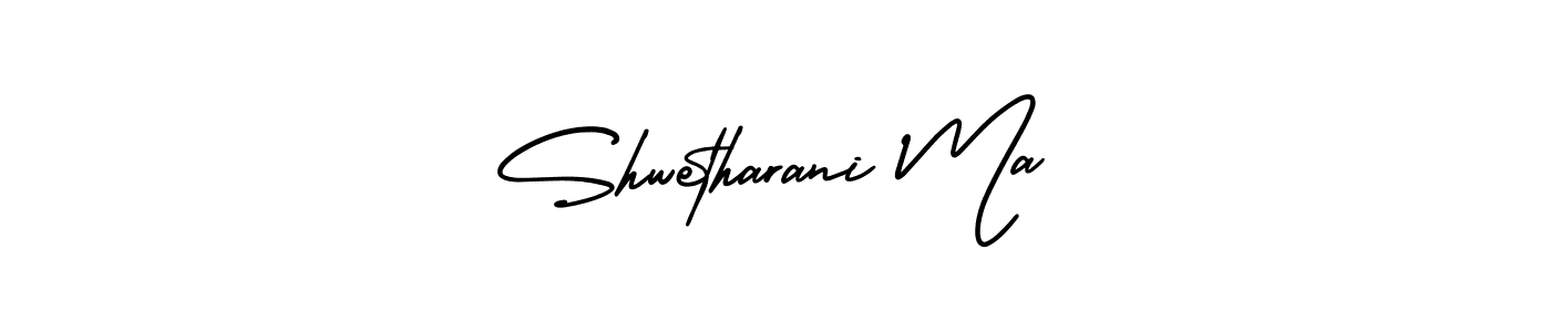 Shwetharani Ma stylish signature style. Best Handwritten Sign (AmerikaSignatureDemo-Regular) for my name. Handwritten Signature Collection Ideas for my name Shwetharani Ma. Shwetharani Ma signature style 3 images and pictures png