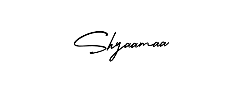 Use a signature maker to create a handwritten signature online. With this signature software, you can design (AmerikaSignatureDemo-Regular) your own signature for name Shyaamaa. Shyaamaa signature style 3 images and pictures png