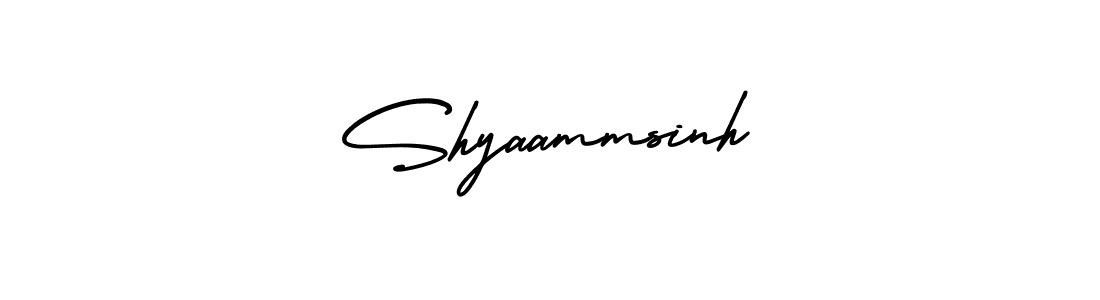 Make a beautiful signature design for name Shyaammsinh. With this signature (AmerikaSignatureDemo-Regular) style, you can create a handwritten signature for free. Shyaammsinh signature style 3 images and pictures png
