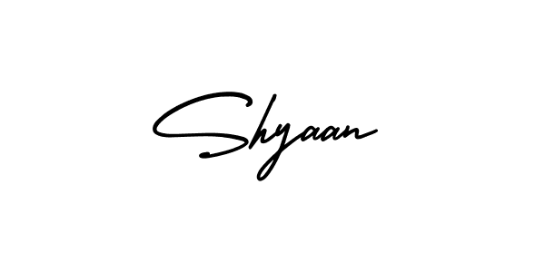 You should practise on your own different ways (AmerikaSignatureDemo-Regular) to write your name (Shyaan) in signature. don't let someone else do it for you. Shyaan signature style 3 images and pictures png