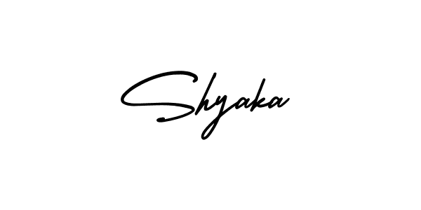 Shyaka stylish signature style. Best Handwritten Sign (AmerikaSignatureDemo-Regular) for my name. Handwritten Signature Collection Ideas for my name Shyaka. Shyaka signature style 3 images and pictures png