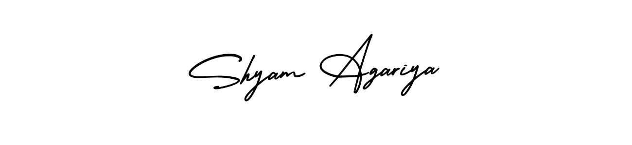 Also You can easily find your signature by using the search form. We will create Shyam Agariya name handwritten signature images for you free of cost using AmerikaSignatureDemo-Regular sign style. Shyam Agariya signature style 3 images and pictures png