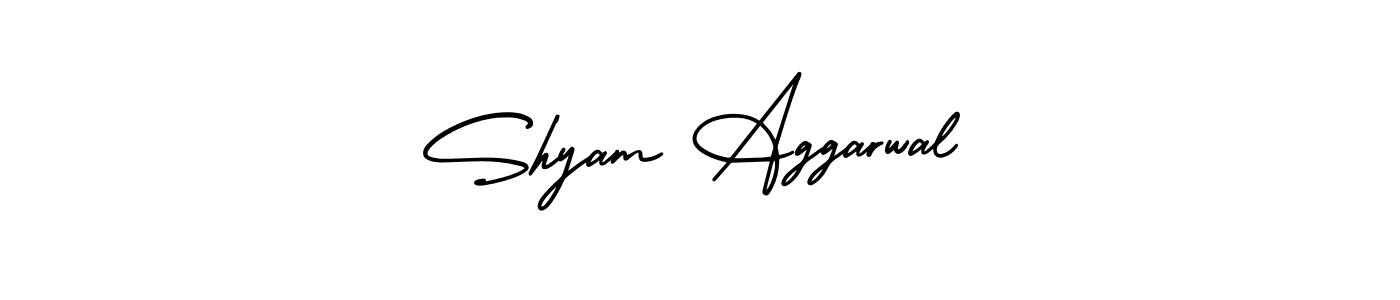 This is the best signature style for the Shyam Aggarwal name. Also you like these signature font (AmerikaSignatureDemo-Regular). Mix name signature. Shyam Aggarwal signature style 3 images and pictures png