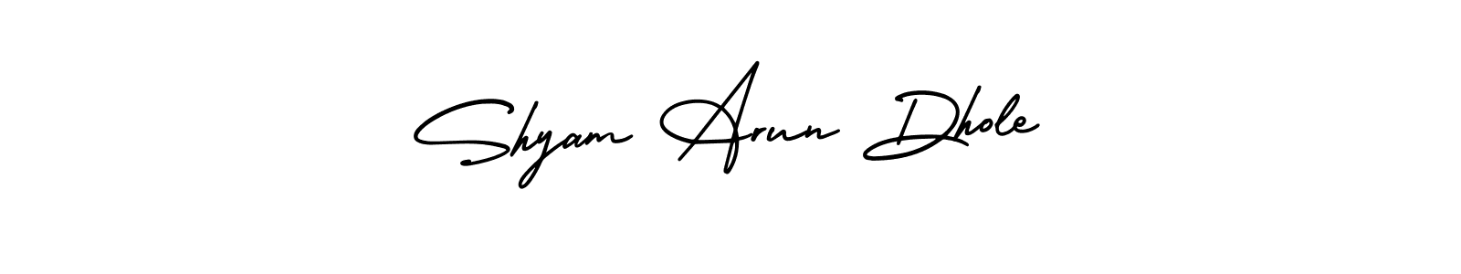 Make a beautiful signature design for name Shyam Arun Dhole. With this signature (AmerikaSignatureDemo-Regular) style, you can create a handwritten signature for free. Shyam Arun Dhole signature style 3 images and pictures png