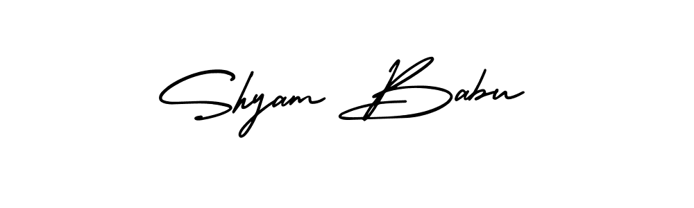 How to Draw Shyam Babu signature style? AmerikaSignatureDemo-Regular is a latest design signature styles for name Shyam Babu. Shyam Babu signature style 3 images and pictures png