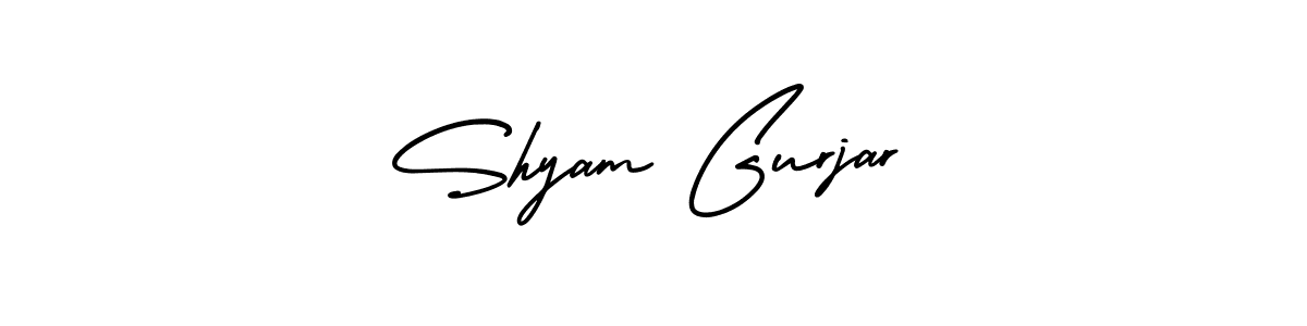 Create a beautiful signature design for name Shyam Gurjar. With this signature (AmerikaSignatureDemo-Regular) fonts, you can make a handwritten signature for free. Shyam Gurjar signature style 3 images and pictures png