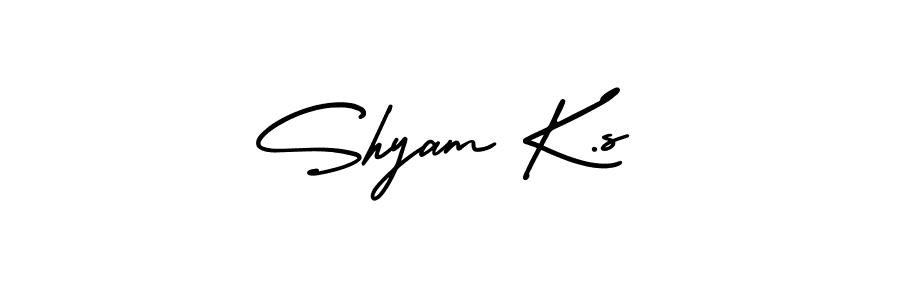 Make a beautiful signature design for name Shyam K.s. With this signature (AmerikaSignatureDemo-Regular) style, you can create a handwritten signature for free. Shyam K.s signature style 3 images and pictures png