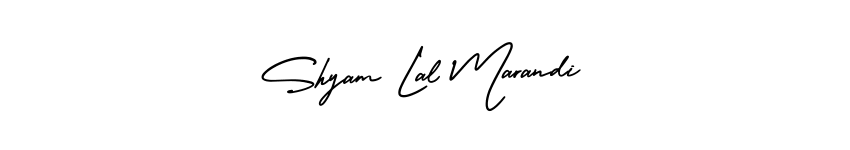 The best way (AmerikaSignatureDemo-Regular) to make a short signature is to pick only two or three words in your name. The name Shyam Lal Marandi include a total of six letters. For converting this name. Shyam Lal Marandi signature style 3 images and pictures png