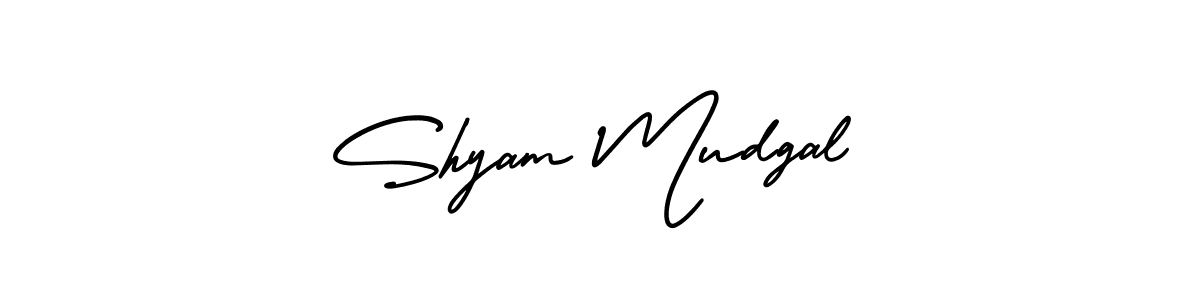 How to Draw Shyam Mudgal signature style? AmerikaSignatureDemo-Regular is a latest design signature styles for name Shyam Mudgal. Shyam Mudgal signature style 3 images and pictures png