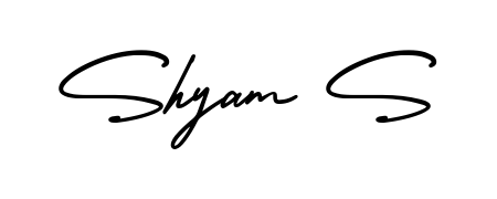 Create your official email sign-off with Shyam S name in AmerikaSignatureDemo-Regular style. Crisp, clean, and perfectly legible across all screens. Shyam S signature style 3 images and pictures png