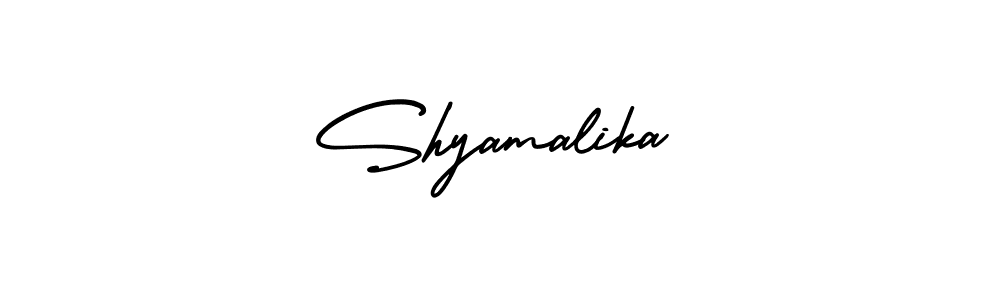 How to make Shyamalika signature? AmerikaSignatureDemo-Regular is a professional autograph style. Create handwritten signature for Shyamalika name. Shyamalika signature style 3 images and pictures png