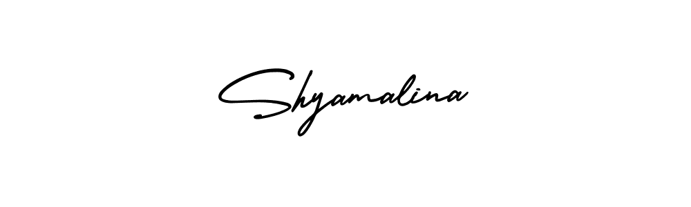 How to Draw Shyamalina signature style? AmerikaSignatureDemo-Regular is a latest design signature styles for name Shyamalina. Shyamalina signature style 3 images and pictures png