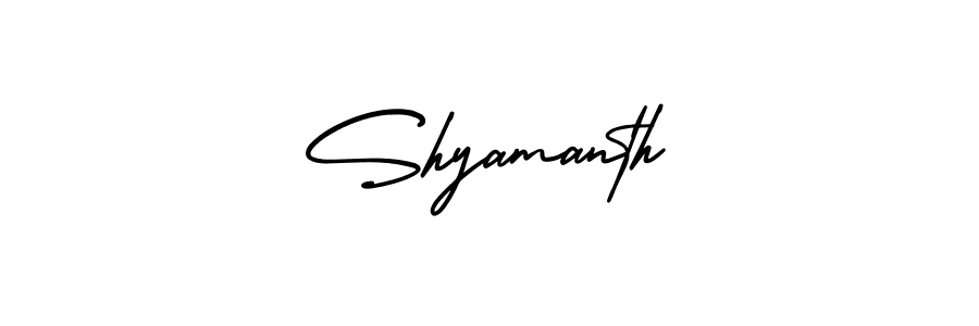 Make a beautiful signature design for name Shyamanth. Use this online signature maker to create a handwritten signature for free. Shyamanth signature style 3 images and pictures png