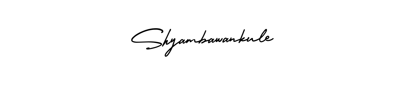How to make Shyambawankule signature? AmerikaSignatureDemo-Regular is a professional autograph style. Create handwritten signature for Shyambawankule name. Shyambawankule signature style 3 images and pictures png