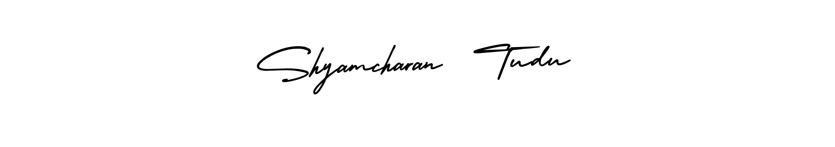 This is the best signature style for the Shyamcharan  Tudu name. Also you like these signature font (AmerikaSignatureDemo-Regular). Mix name signature. Shyamcharan  Tudu signature style 3 images and pictures png