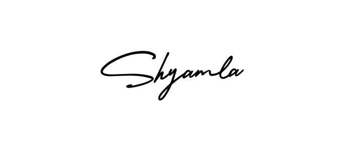 if you are searching for the best signature style for your name Shyamla. so please give up your signature search. here we have designed multiple signature styles  using AmerikaSignatureDemo-Regular. Shyamla signature style 3 images and pictures png