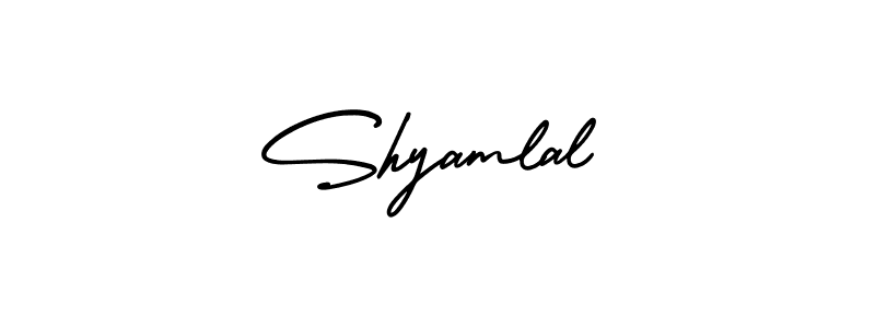 How to make Shyamlal name signature. Use AmerikaSignatureDemo-Regular style for creating short signs online. This is the latest handwritten sign. Shyamlal signature style 3 images and pictures png
