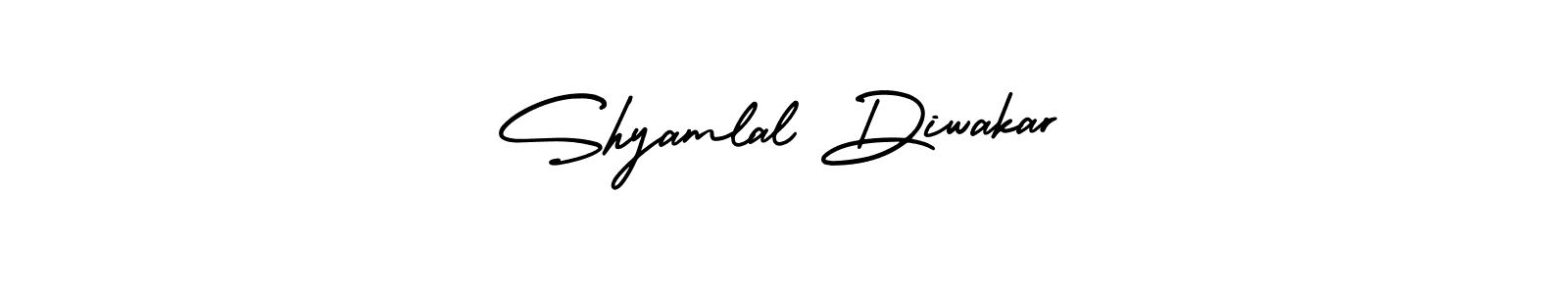 You can use this online signature creator to create a handwritten signature for the name Shyamlal Diwakar. This is the best online autograph maker. Shyamlal Diwakar signature style 3 images and pictures png