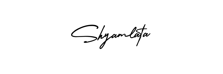 Make a beautiful signature design for name Shyamlata. With this signature (AmerikaSignatureDemo-Regular) style, you can create a handwritten signature for free. Shyamlata signature style 3 images and pictures png