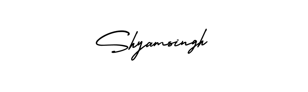 Shyamsingh stylish signature style. Best Handwritten Sign (AmerikaSignatureDemo-Regular) for my name. Handwritten Signature Collection Ideas for my name Shyamsingh. Shyamsingh signature style 3 images and pictures png