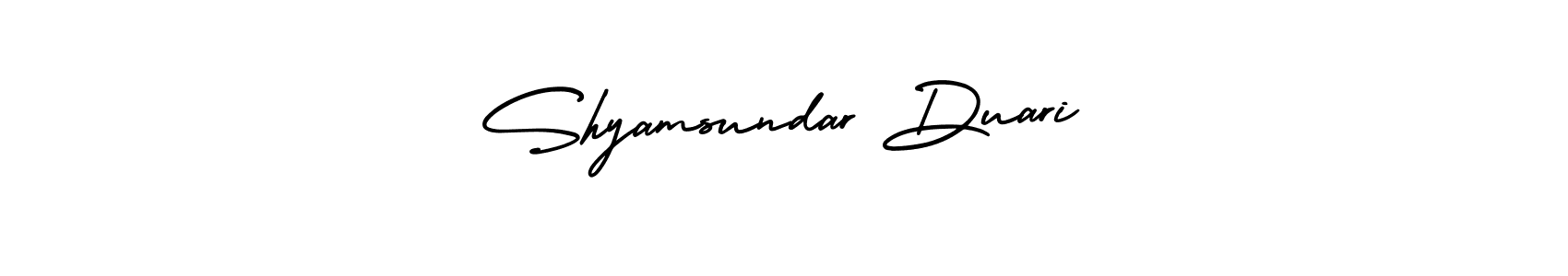 This is the best signature style for the Shyamsundar Duari name. Also you like these signature font (AmerikaSignatureDemo-Regular). Mix name signature. Shyamsundar Duari signature style 3 images and pictures png