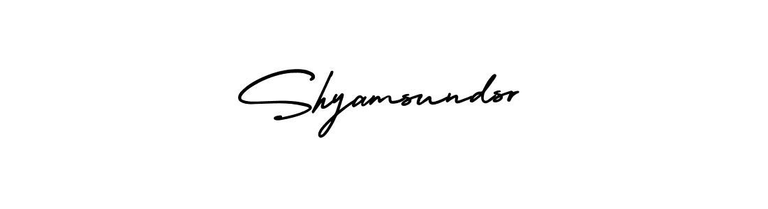 It looks lik you need a new signature style for name Shyamsundsr. Design unique handwritten (AmerikaSignatureDemo-Regular) signature with our free signature maker in just a few clicks. Shyamsundsr signature style 3 images and pictures png