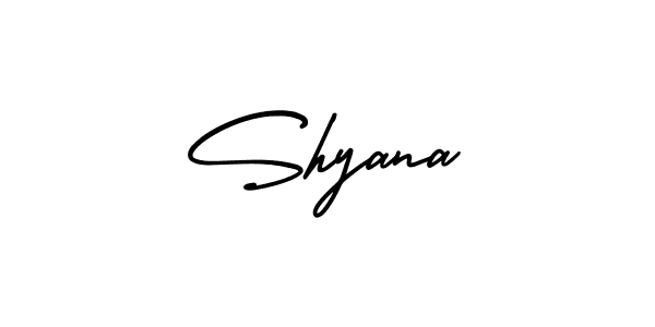 Design your own signature with our free online signature maker. With this signature software, you can create a handwritten (AmerikaSignatureDemo-Regular) signature for name Shyana. Shyana signature style 3 images and pictures png