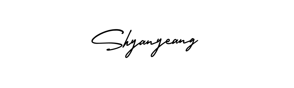 Shyanyeang stylish signature style. Best Handwritten Sign (AmerikaSignatureDemo-Regular) for my name. Handwritten Signature Collection Ideas for my name Shyanyeang. Shyanyeang signature style 3 images and pictures png