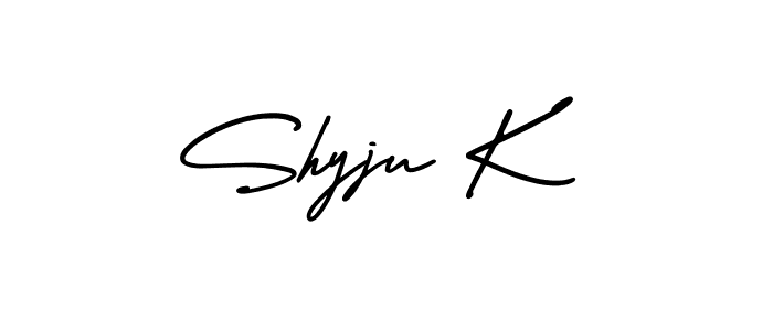 Use a signature maker to create a handwritten signature online. With this signature software, you can design (AmerikaSignatureDemo-Regular) your own signature for name Shyju K. Shyju K signature style 3 images and pictures png