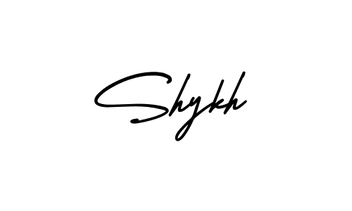 Use a signature maker to create a handwritten signature online. With this signature software, you can design (AmerikaSignatureDemo-Regular) your own signature for name Shykh. Shykh signature style 3 images and pictures png