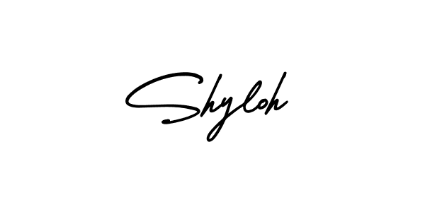 Design your own signature with our free online signature maker. With this signature software, you can create a handwritten (AmerikaSignatureDemo-Regular) signature for name Shyloh. Shyloh signature style 3 images and pictures png