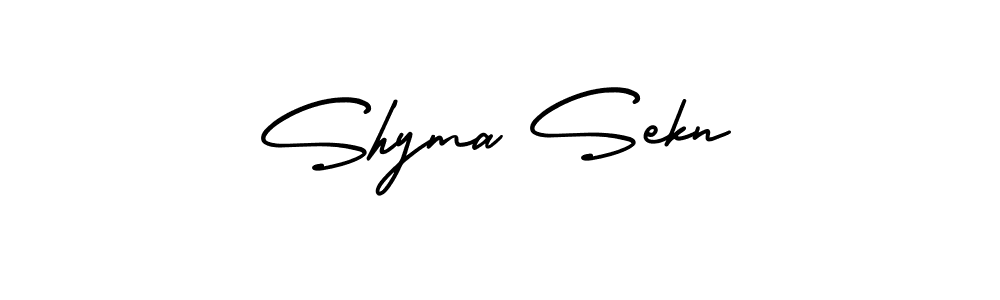 How to make Shyma Sekn signature? AmerikaSignatureDemo-Regular is a professional autograph style. Create handwritten signature for Shyma Sekn name. Shyma Sekn signature style 3 images and pictures png