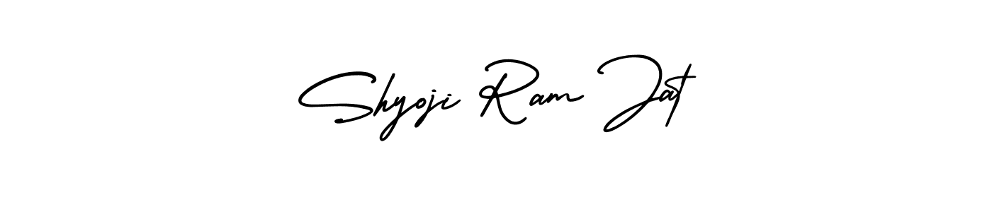 The best way (AmerikaSignatureDemo-Regular) to make a short signature is to pick only two or three words in your name. The name Shyoji Ram Jat include a total of six letters. For converting this name. Shyoji Ram Jat signature style 3 images and pictures png