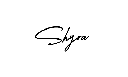 Make a beautiful signature design for name Shyra. With this signature (AmerikaSignatureDemo-Regular) style, you can create a handwritten signature for free. Shyra signature style 3 images and pictures png