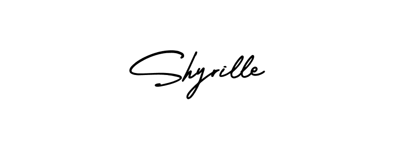 How to make Shyrille signature? AmerikaSignatureDemo-Regular is a professional autograph style. Create handwritten signature for Shyrille name. Shyrille signature style 3 images and pictures png