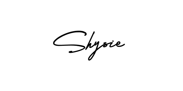 How to make Shysie name signature. Use AmerikaSignatureDemo-Regular style for creating short signs online. This is the latest handwritten sign. Shysie signature style 3 images and pictures png