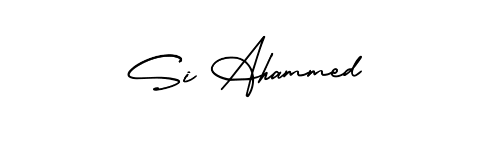 How to Draw Si Ahammed signature style? AmerikaSignatureDemo-Regular is a latest design signature styles for name Si Ahammed. Si Ahammed signature style 3 images and pictures png