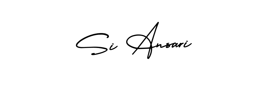 if you are searching for the best signature style for your name Si Ansari. so please give up your signature search. here we have designed multiple signature styles  using AmerikaSignatureDemo-Regular. Si Ansari signature style 3 images and pictures png