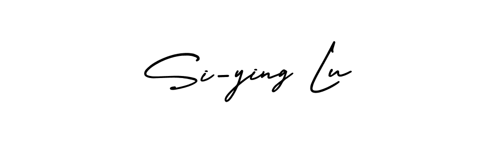 Si-ying Lu stylish signature style. Best Handwritten Sign (AmerikaSignatureDemo-Regular) for my name. Handwritten Signature Collection Ideas for my name Si-ying Lu. Si-ying Lu signature style 3 images and pictures png